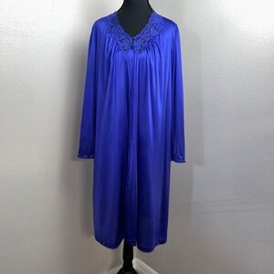 1970s‎ Vanity Faire Pajama Set Women's Medium Purple Long Sleeve Top Pants USA